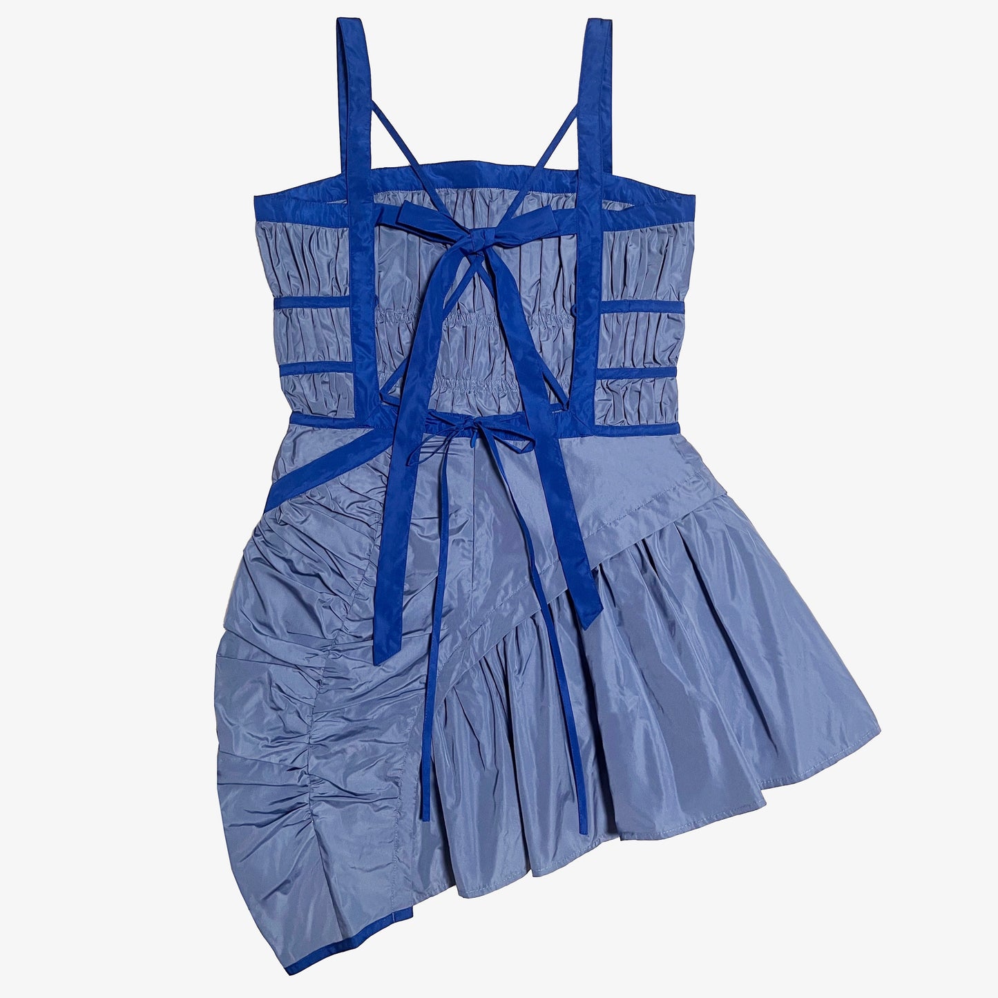 TAFFETA GATHER MINI DRESS