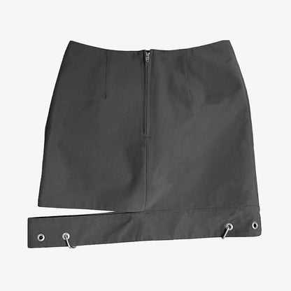 ECO WETHERCLOTH CUTOUT MINI SKIRT