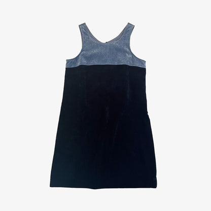 VELVETEEN BI-COLOR MINI DRESS