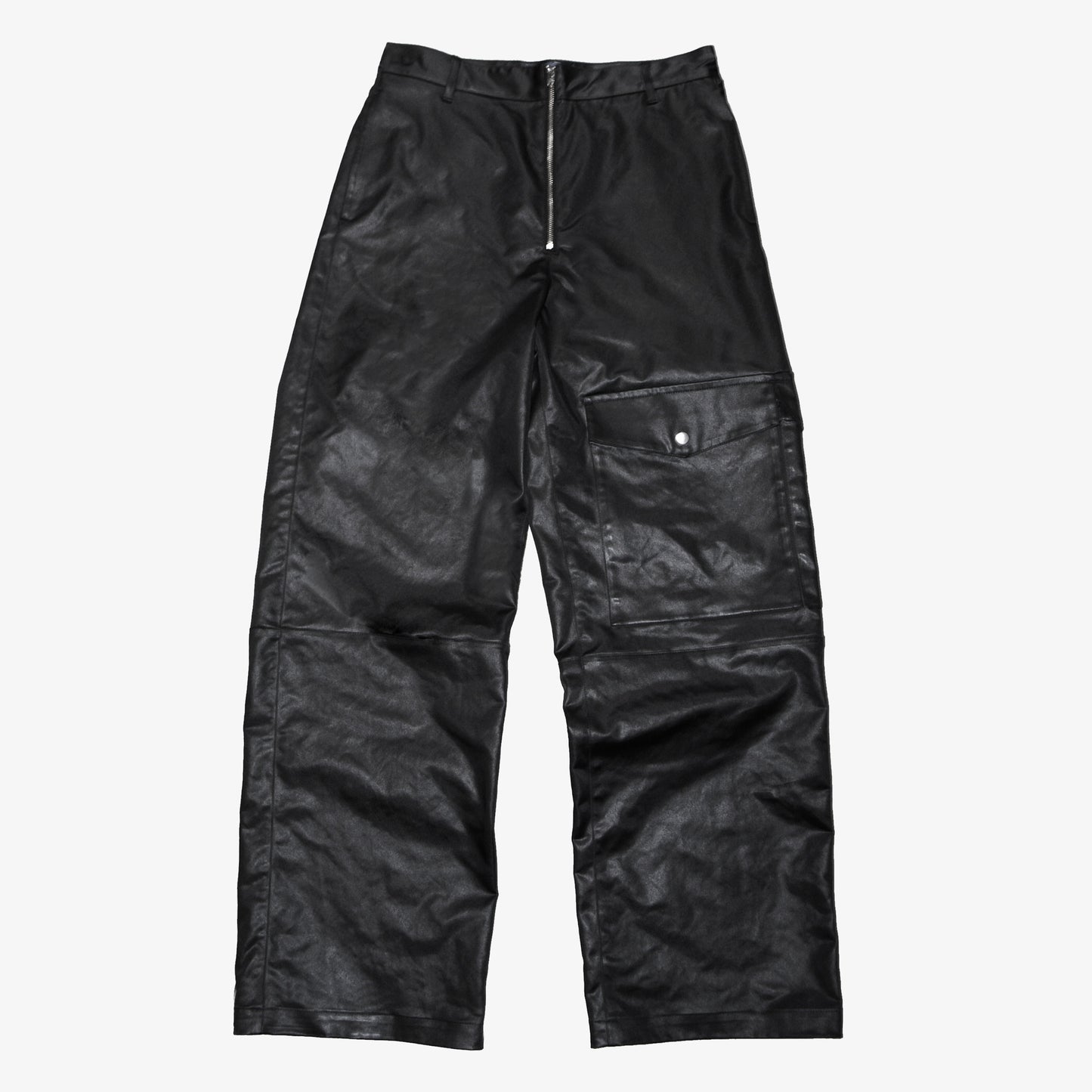 HEAVY SATIN LOOSE STRAIGHT TROUSERS