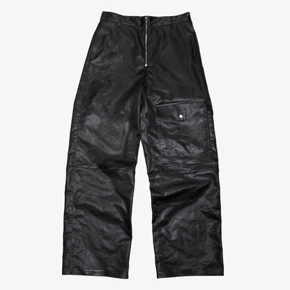 HEAVY SATIN LOOSE STRAIGHT TROUSERS