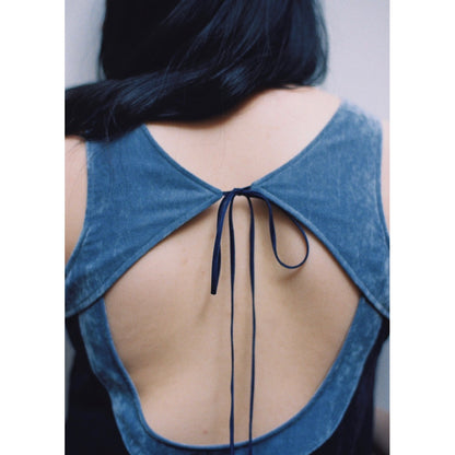 VELVETEEN BI-COLOR MINI DRESS