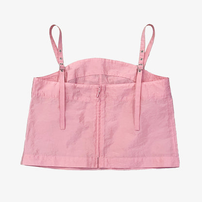 DOUBLE BELTED TAFFETA CAMISOLE