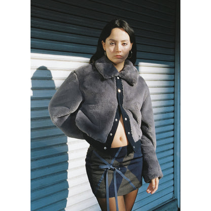 ECO FUR BI-COLOR JACKET