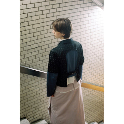 DOT JACQUARD HALF SLEEVE JACKET